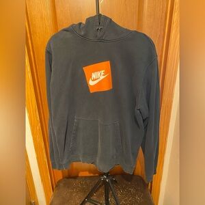 Nike Black and Orange Classic Box Logo Hoodie